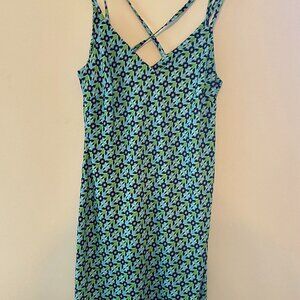 Colorful, Lightweight River Island Mini Summer Dress W/ Criss Cross Strap Detail